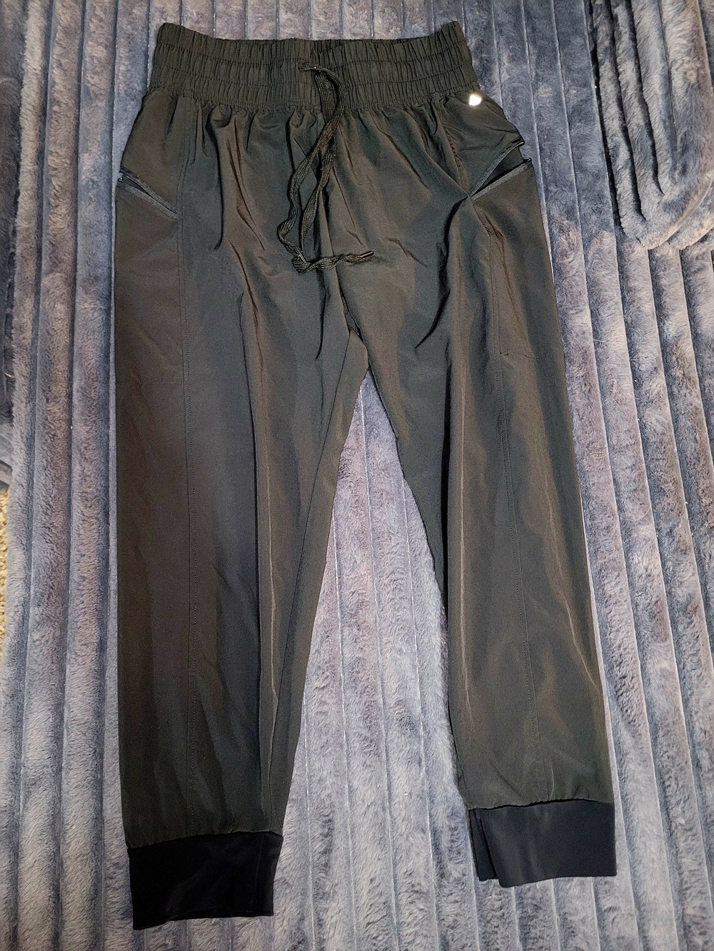 Women's Black Jogger Pants with Elastic Waist